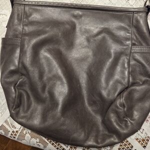 Rough & Tumble Gray Leather Shoulder Bag